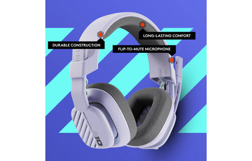 Logitech ASTRO Gaming A10 Gen 2 Wired Gaming Headset (PC/Mac/PS5/XBox Series X/S/Switch/Mobile) - Lilac