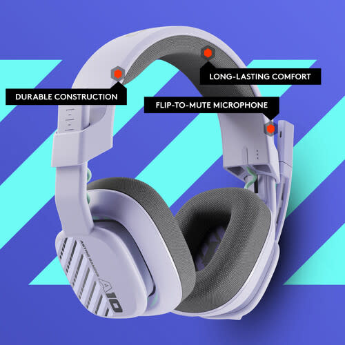 Logitech ASTRO Gaming A10 Gen 2 Wired Gaming Headset (PC/Mac/PS5/XBox Series X/S/Switch/Mobile) - Lilac