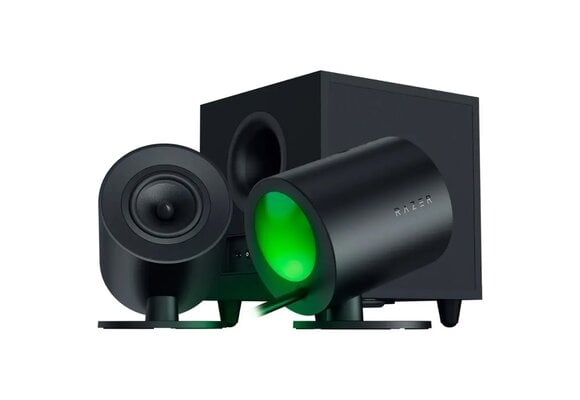 Razer Nommo V2 Pro Full-Range 2.1 PC Gaming Speakers with Wireless Subwoofer (4 Piece) Black