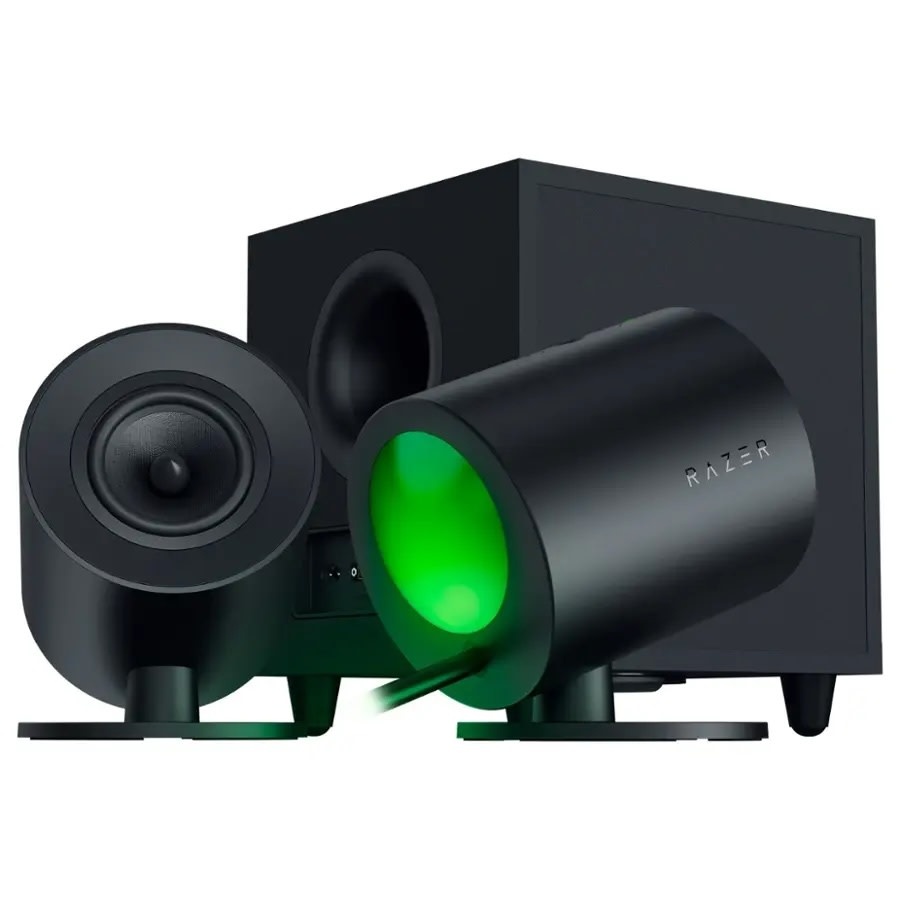 Razer Nommo V2 Pro Full-Range 2.1 PC Gaming Speakers with Wireless Subwoofer (4 Piece) Black