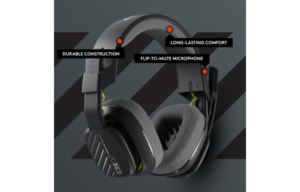 Logitech ASTRO Gaming A10 Gen 2 Wired Gaming Headset (Windows and Mac) - Black