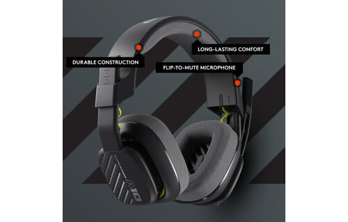 Logitech ASTRO Gaming A10 Gen 2 Wired Gaming Headset (PC/Mac/PS5/XBox Series X/S/Switch/Mobile) - Black