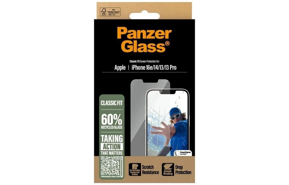 PanzerGlass® Screen Protector for iPhone 16e | 14 | 13 | 13 Pro | Classic Fit w. Aligner