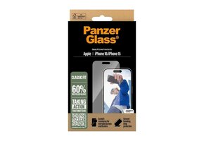 PanzerGlass® Screen Protector for iPhone 16 |15 Classic Fit w. Aligner