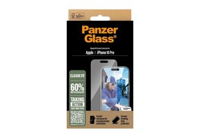 PanzerGlass® Screen Protector for iPhone 16 Pro Classic Fit w. Aligner