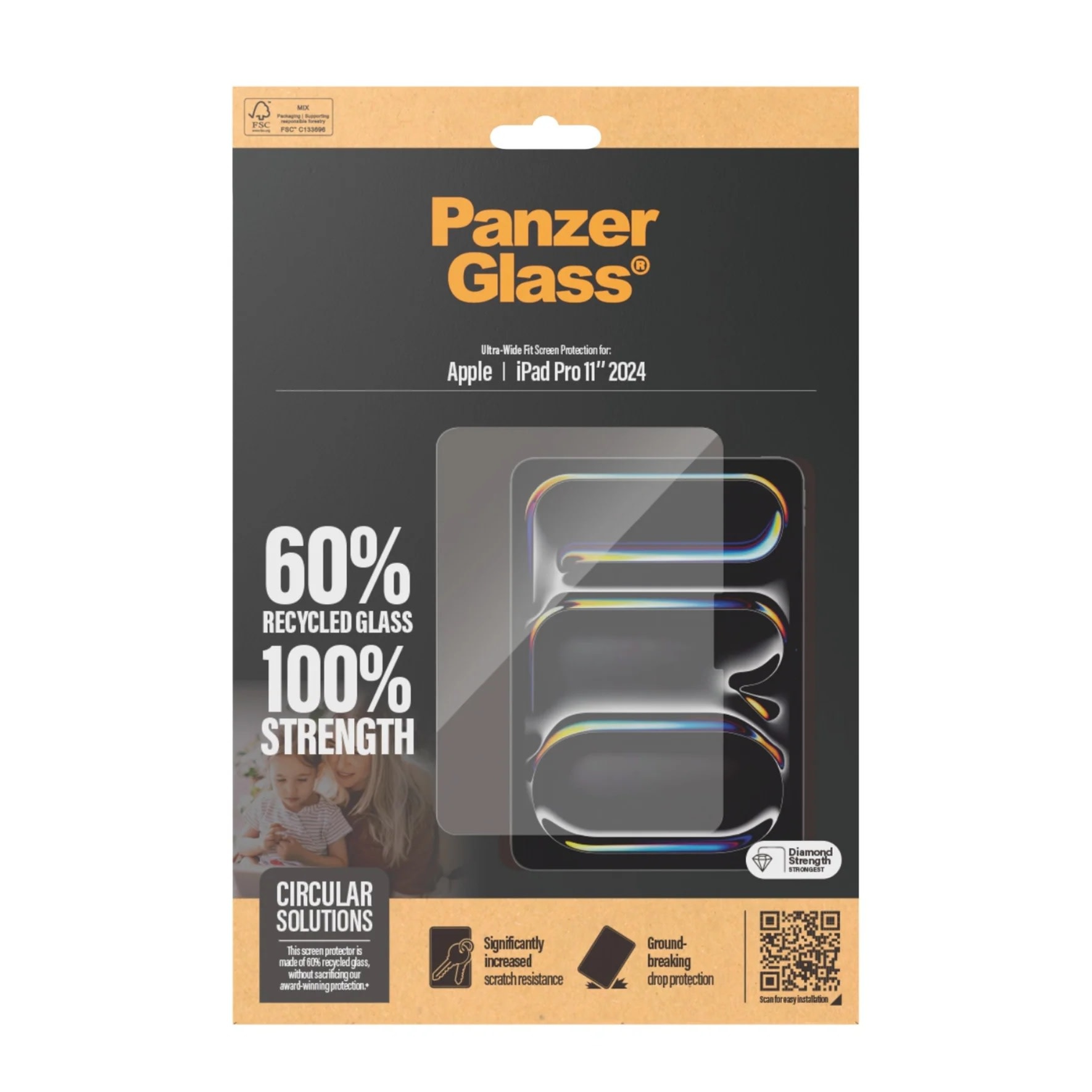 PanzerGlass®  Screen Protector for iPad Pro 11 M4 Ultra Wide Fit w. Aligner
