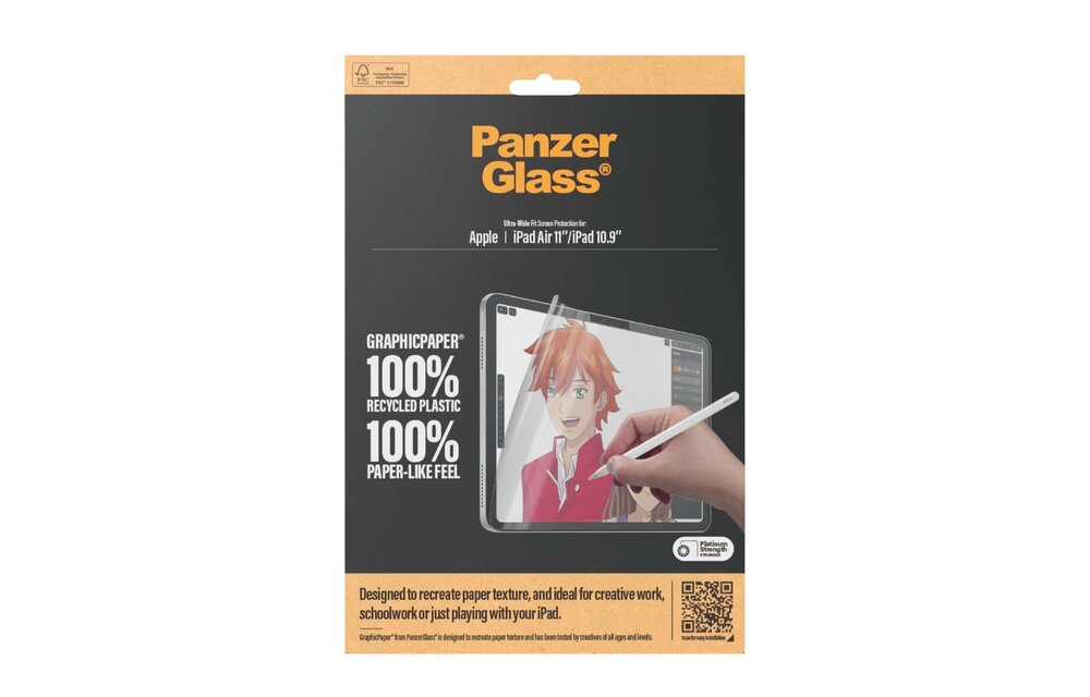 PanzerGlass® Graphic Paper ® Screen Protector for iPad Air 11" M3/M2, iPad 11" A16, iPad 10.9" 10th gen Ultra Wide Fit w. Aligner