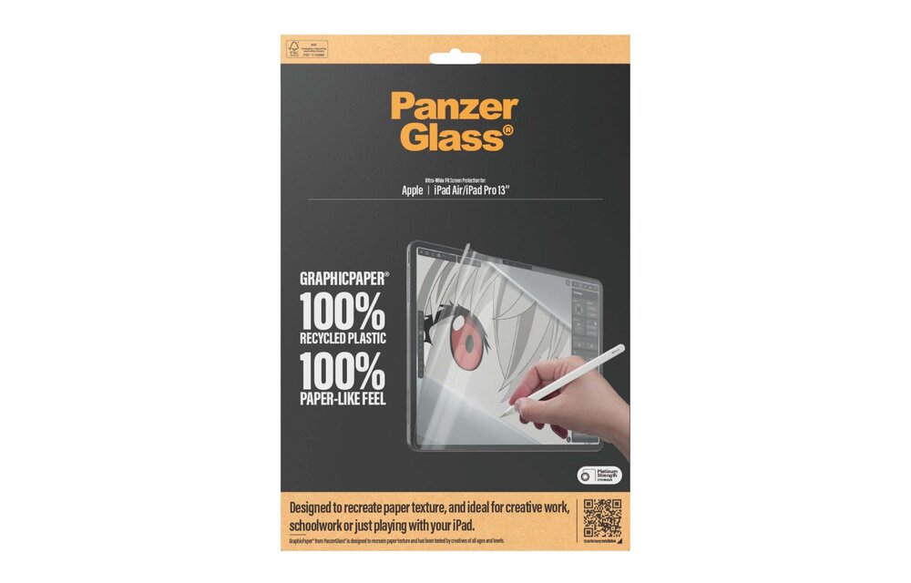 PanzerGlass® Graphic Paper ® Screen Protector for iPad Pro 13 M4 iPad Air 13" M3/M2 Ultra Wide Fit w. Aligner
