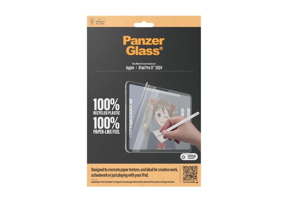 PanzerGlass®  Graphic Paper ® Screen Protector for iPad Pro 11" M4  Ultra Wide Fit w. Aligner