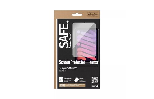 SAFE by PanzerGlass®  Screen Protector for iPad Mini 7/6th gen Ultra Wide Fit w. Aligner