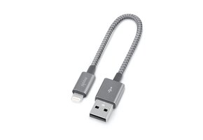 Moshi Integra™ Lightning to USB-A cable 0.8ft (0.25m) Titanium Gray