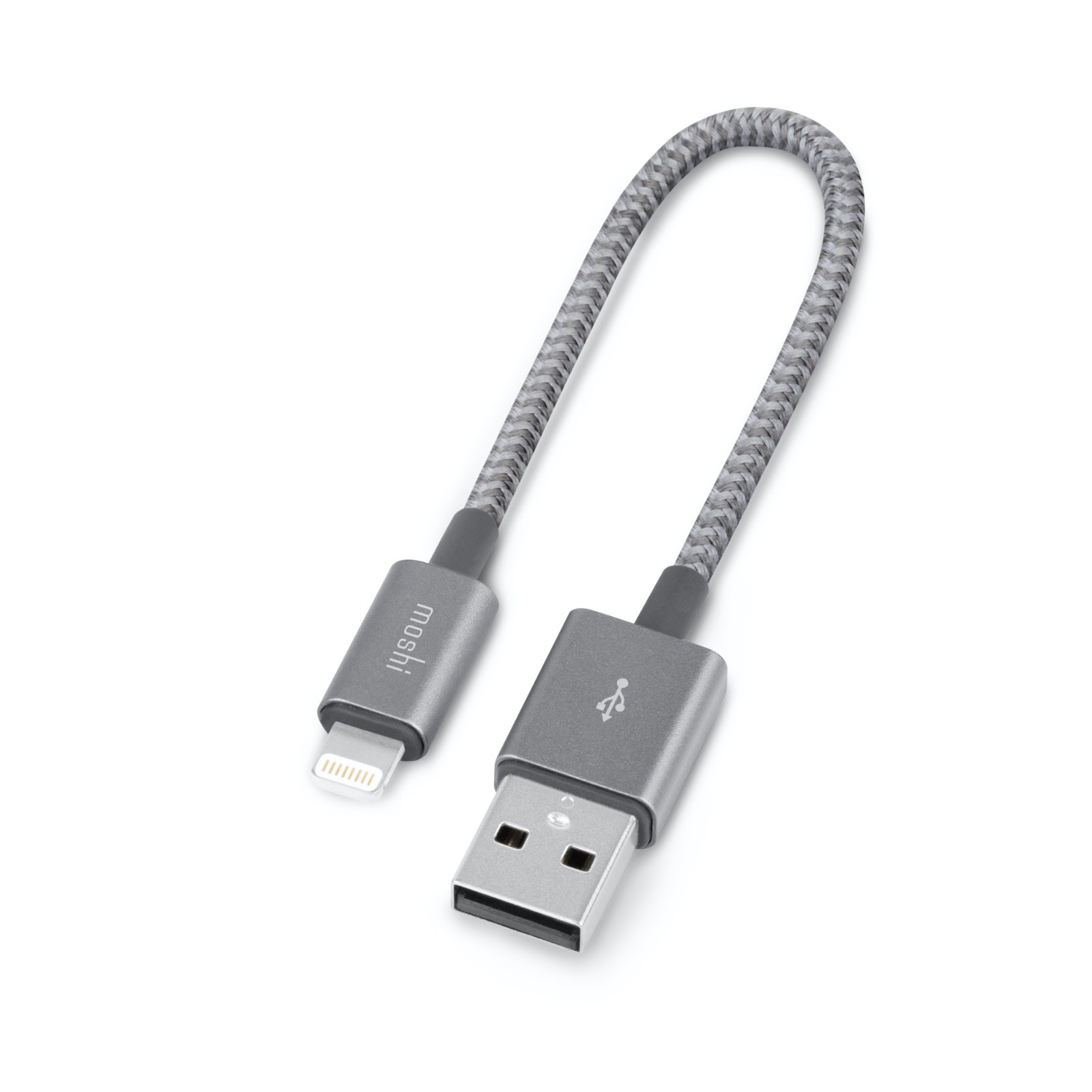 Moshi Integra™ Lightning to USB-A cable 0.8ft (0.25m) Titanium Gray