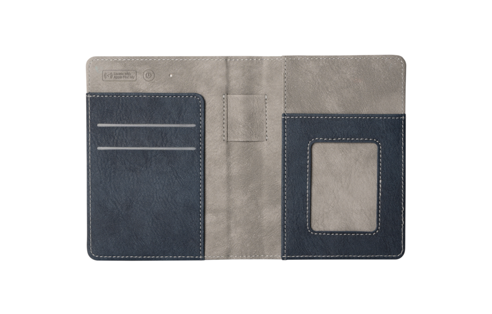Moshi Passport Finder Holder Midnight Blue with Built in FindMy Certification