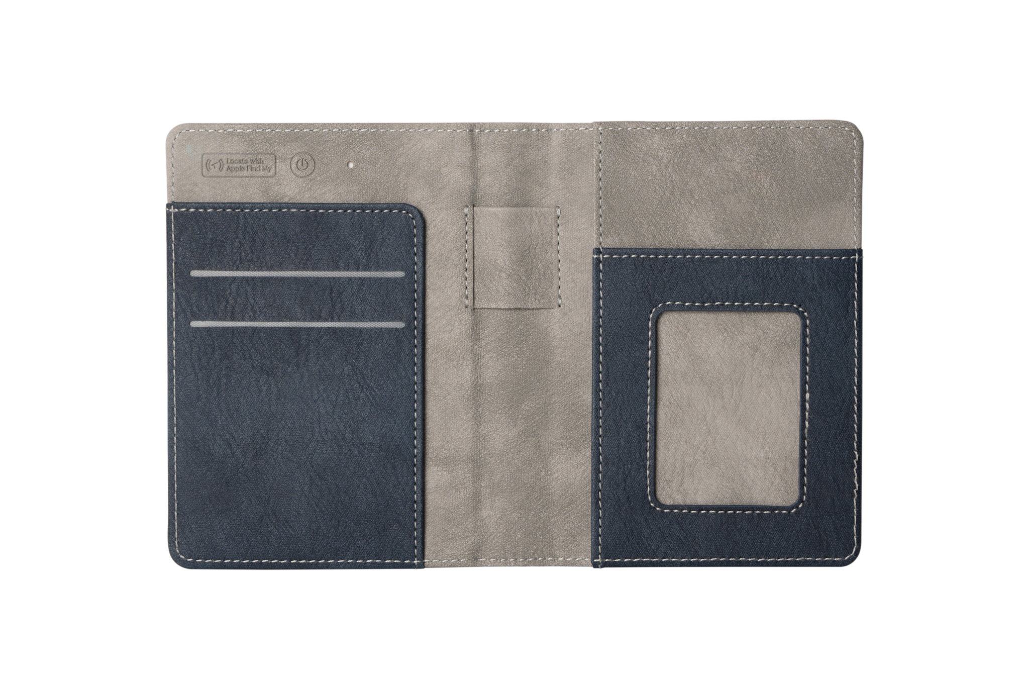 Moshi Passport Finder Holder Midnight Blue with Built in FindMy Certification