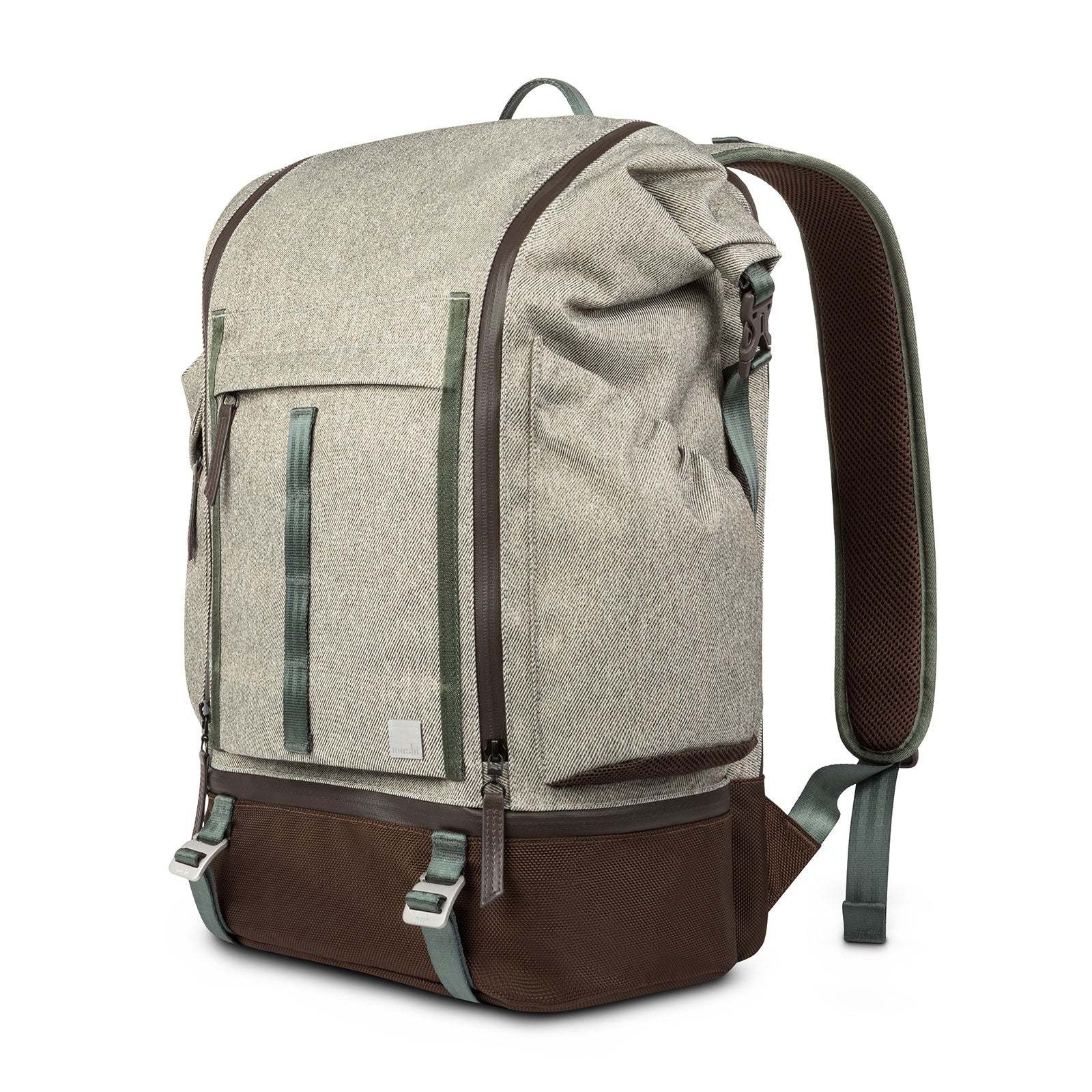 Moshi Captus Rolltop Backpack Sandstone Beige 45L 15" laptop