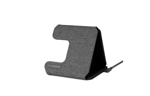 Moshi Taita M 3-in-1 Foldable Wireless Charging Station  Rock Black w/ 240w USB-C cable (27w Power Adapter not included)