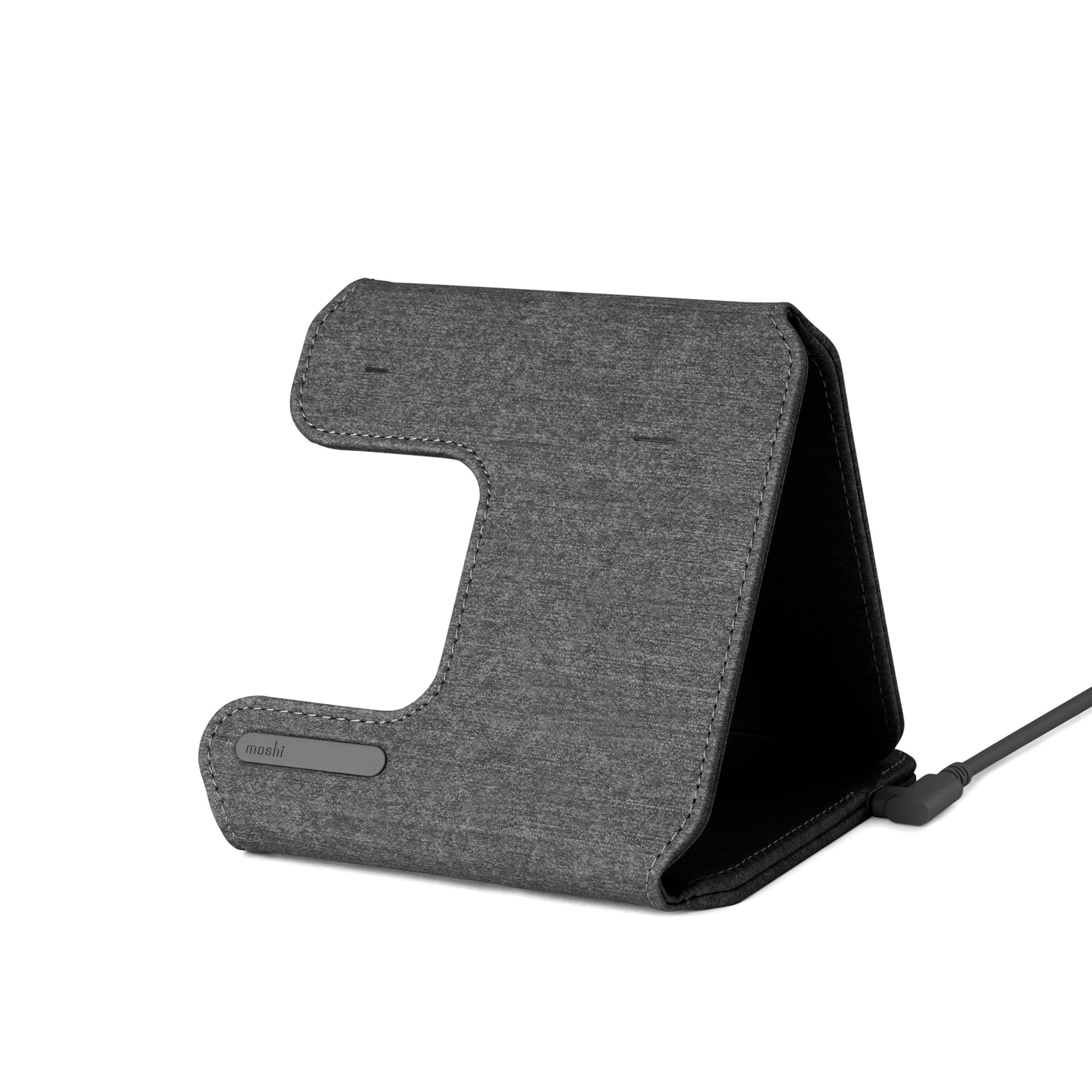 Moshi Taita M 3-in-1 Foldable Wireless Charging Station  Rock Black w/ 240w USB-C cable (27w Power Adapter not included)
