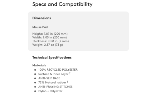 Logitech Mouse Pad - Studio Series - Graphite