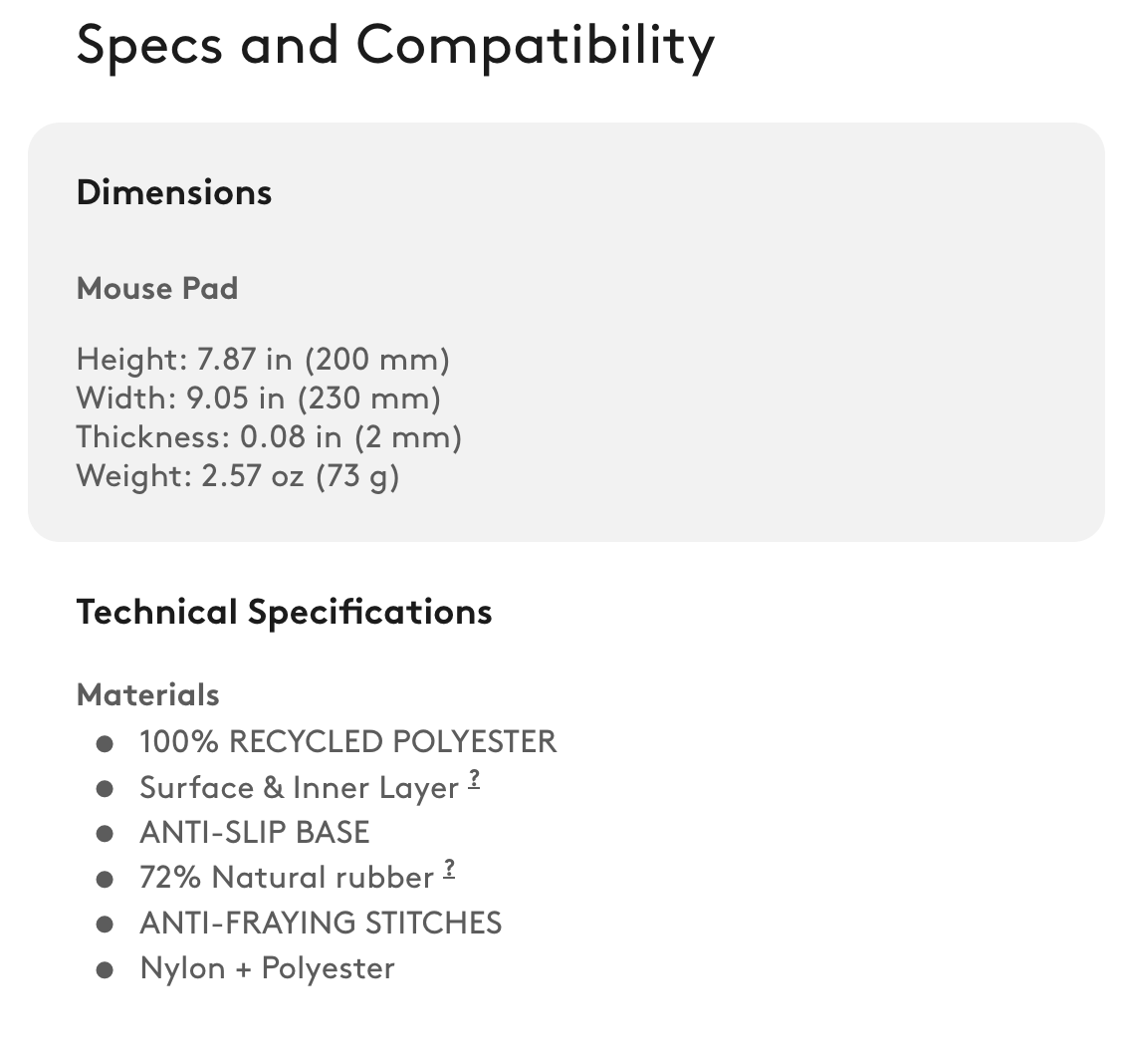 Logitech Mouse Pad - Studio Series - Graphite