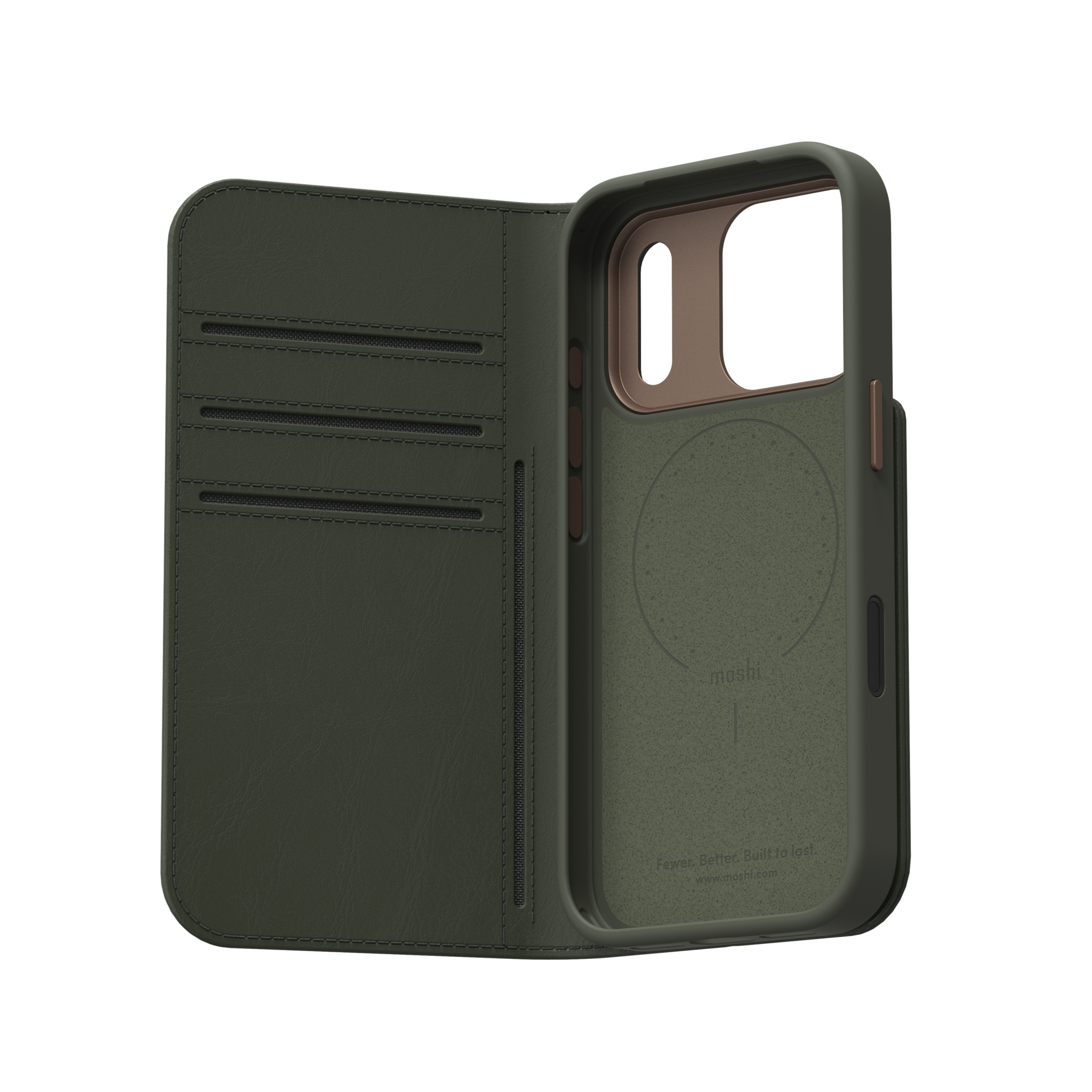 Moshi Overture Case /W DETACHABLE MAGNETIC WALLET for iPhone 17  Pro - Moss Green