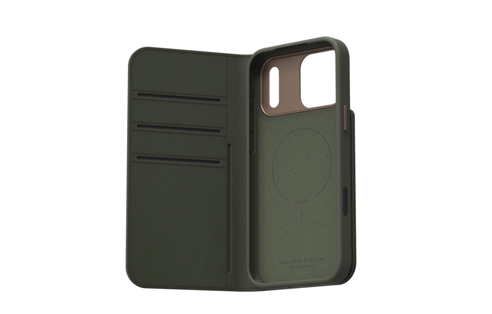 Moshi Overture Case /W DETACHABLE MAGNETIC WALLET for iPhone 17 Pro  Max - Moss Green