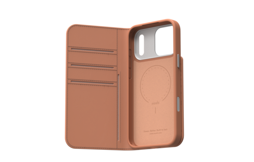 Moshi Overture Case /W DETACHABLE MAGNETIC WALLET for iPhone 17 Pro  Max - Misty Coral