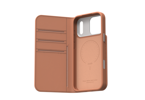 Moshi Overture Case /W DETACHABLE MAGNETIC WALLET for iPhone 17 Pro  Max - Misty Coral