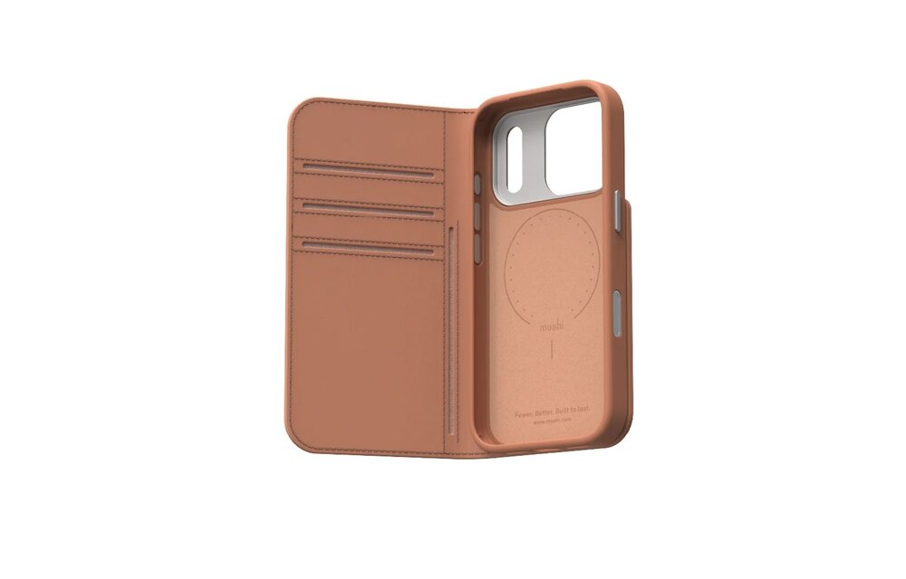 Moshi Overture Case /W DETACHABLE MAGNETIC WALLET for iPhone 17  Pro - Misty Coral