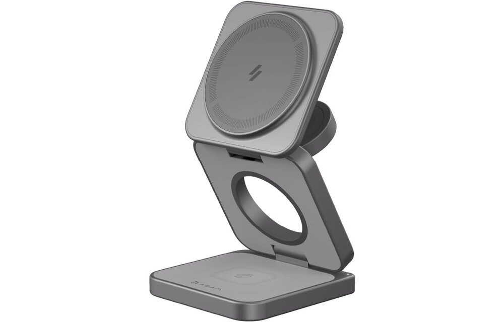 Adam Elements Mag 3 Pro Qi2  Foldable Wireless Charging Station  15W - Gray