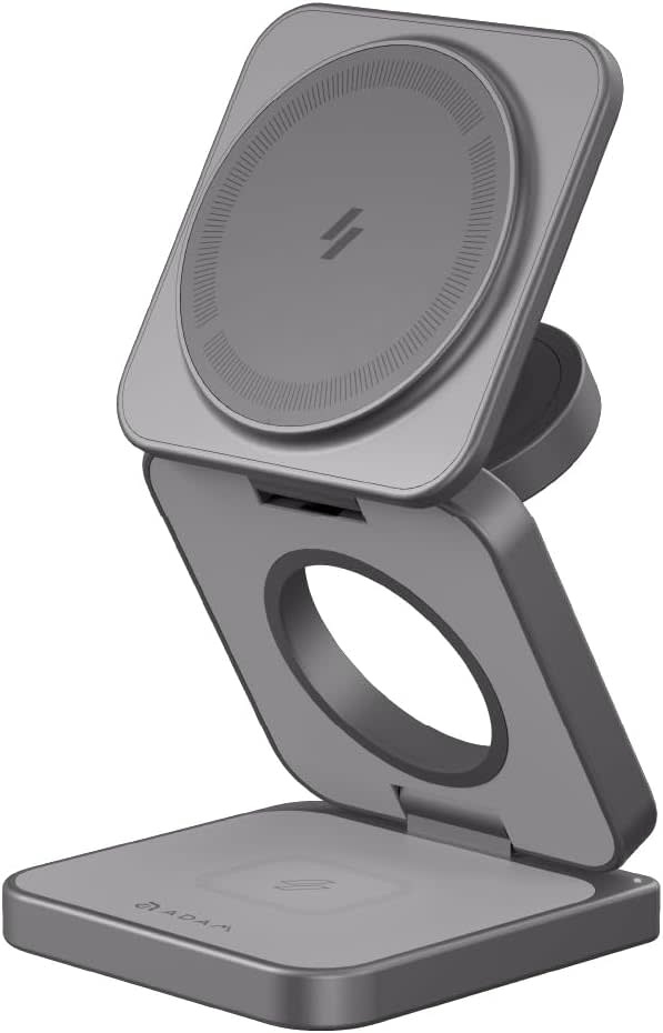 Adam Elements Mag 3 Pro Qi2  Foldable Wireless Charging Station  15W - Gray