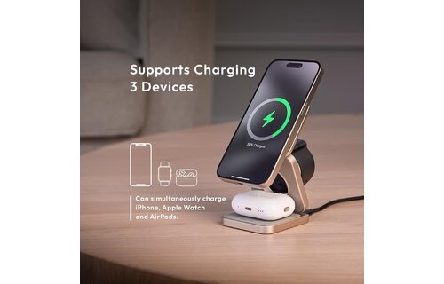 Adam Elements Mag 3 Pro Qi2  Foldable Wireless Charging Station  15W - Gray