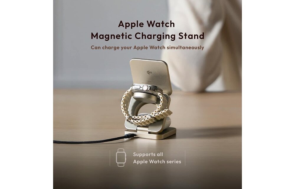 Adam Elements Mag 3 Pro Qi2  Foldable Wireless Charging Station  15W - Gray