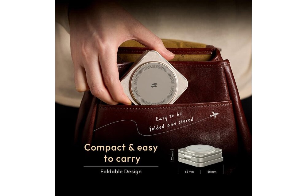 Adam Elements Mag 3 Pro Qi2  Foldable Wireless Charging Station  15W - Gray