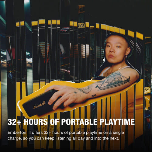 Marshall Emberton III Portable Bluetooth Speaker Black & Brass