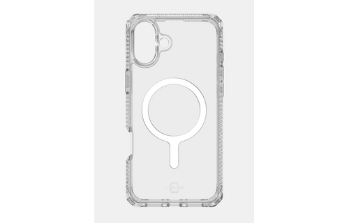 ItSkins Hybrid R Clear Case with MagSafe for iPhone 16 - Transparent