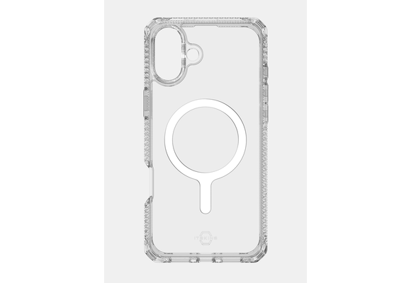 ItSkins Hybrid R Clear Case with MagSafe for iPhone 16 - Transparent