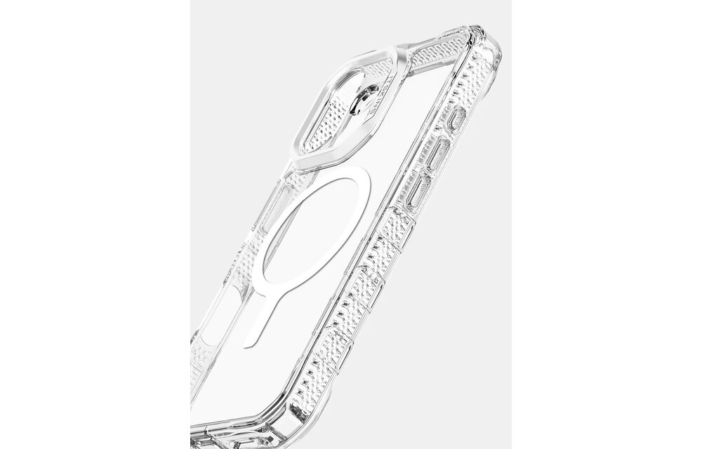 ItSkins Supreme R Clear Case with MagSafe for iPhone 17 - Transparent White Print