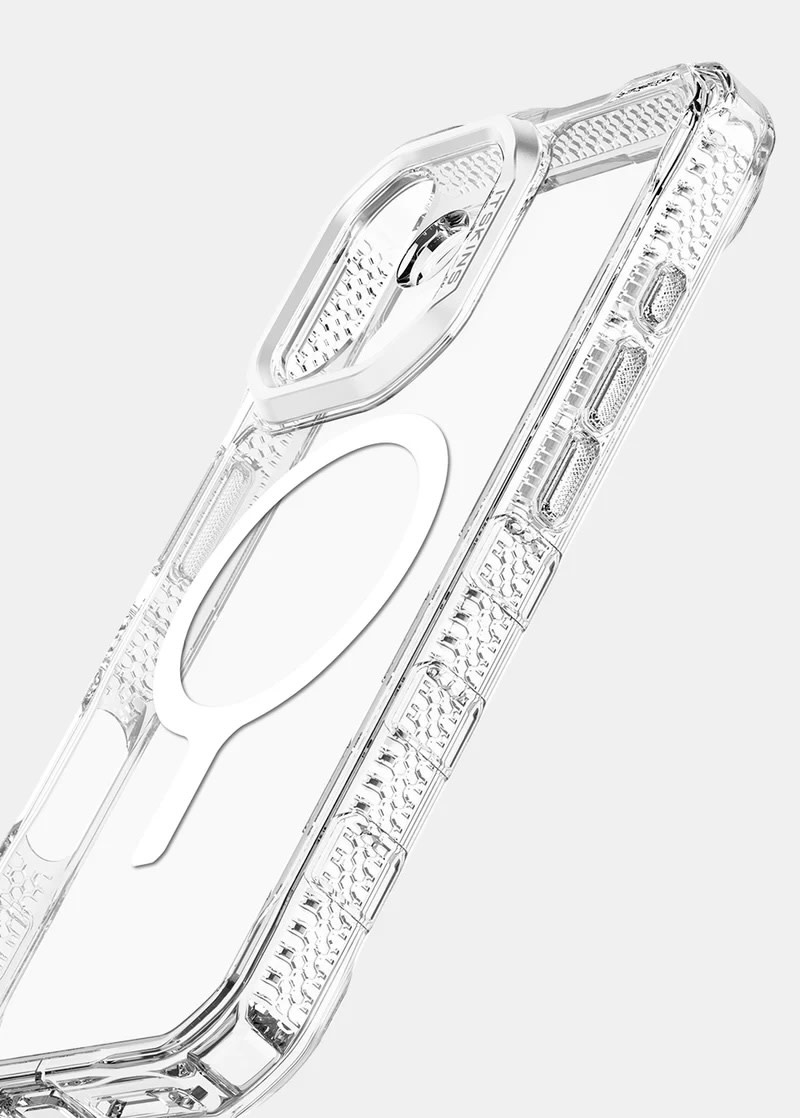 ItSkins Supreme R Clear Case with MagSafe for iPhone 17  - Transparent White Print
