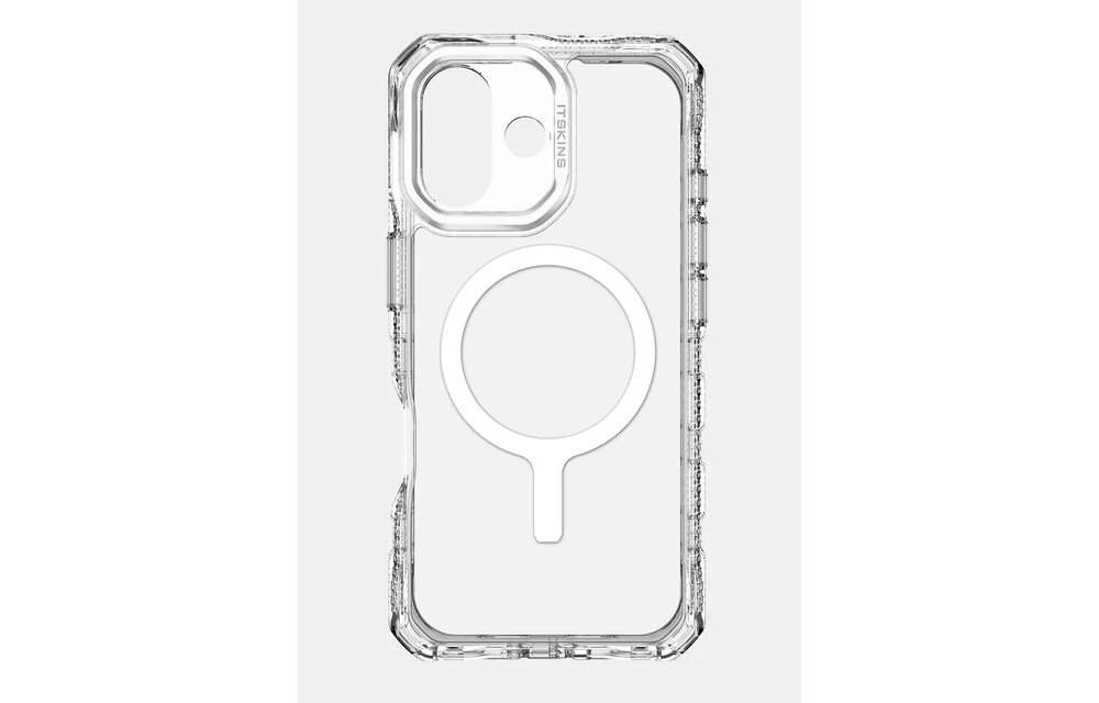 ItSkins Supreme R Clear Case with MagSafe for iPhone 17 - Transparent White Print