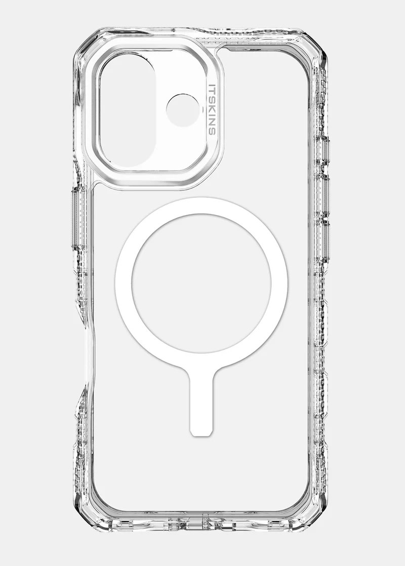 ItSkins Supreme R Clear Case with MagSafe for iPhone 17  - Transparent White Print