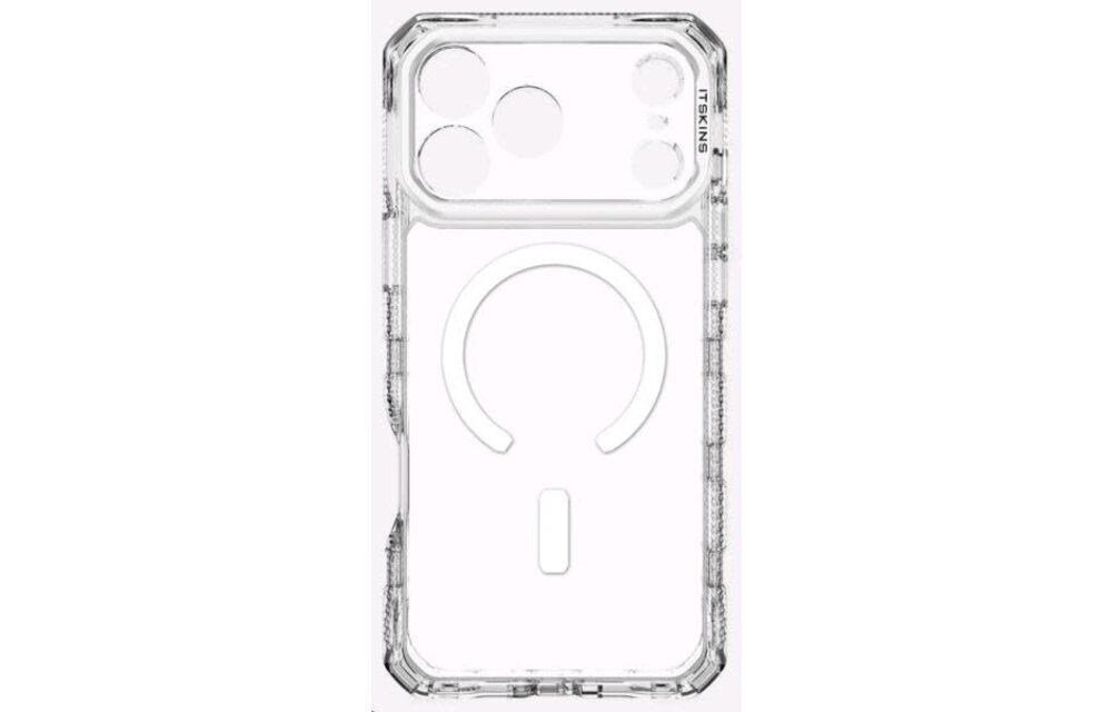 ItSkins Supreme R Clear Case with MagSafe for iPhone 17 Pro Max - Transparent White Print