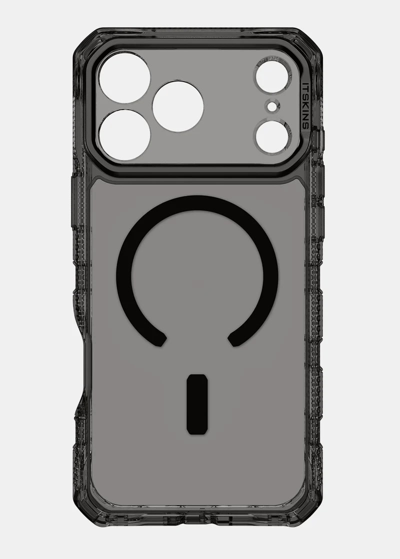 ItSkins Supreme R Clear Case with MagSafe for iPhone 17 Pro Max - Graphite and Graphite Print