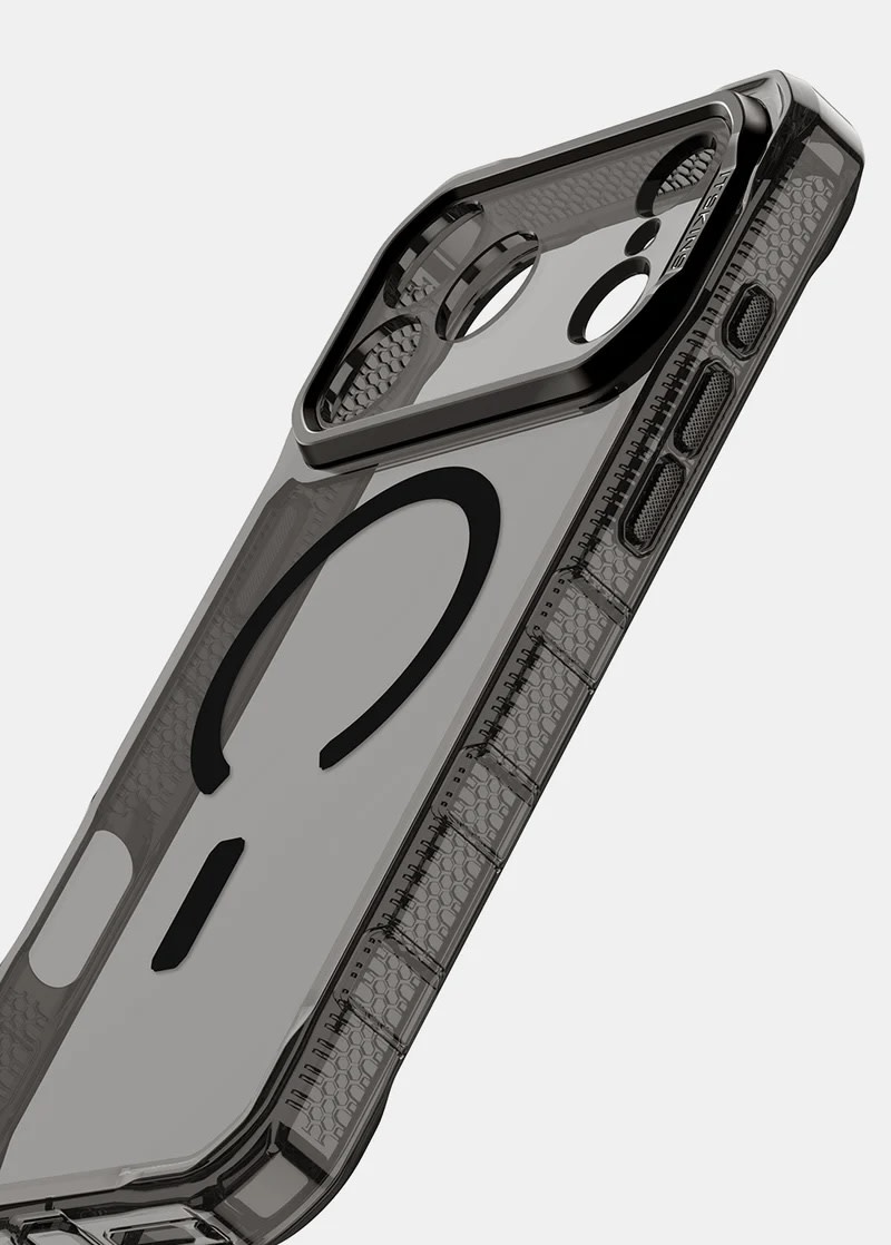 ItSkins Supreme R Clear Case with MagSafe for iPhone 17 Pro Max - Graphite and Graphite Print