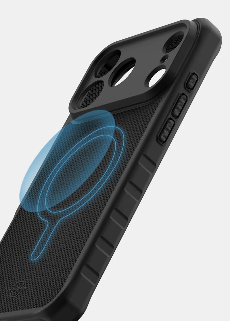 ItSkins Hybrid R Nylon Case with MagSafe for iPhone 17 Pro Max - Black