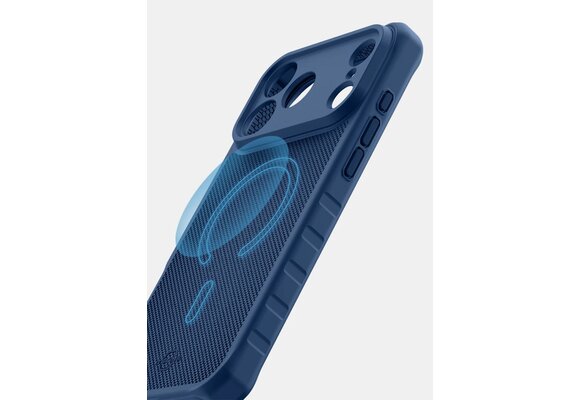 ItSkins Hybrid R Nylon Case with MagSafe for iPhone 17 Pro Max - Dark Blue