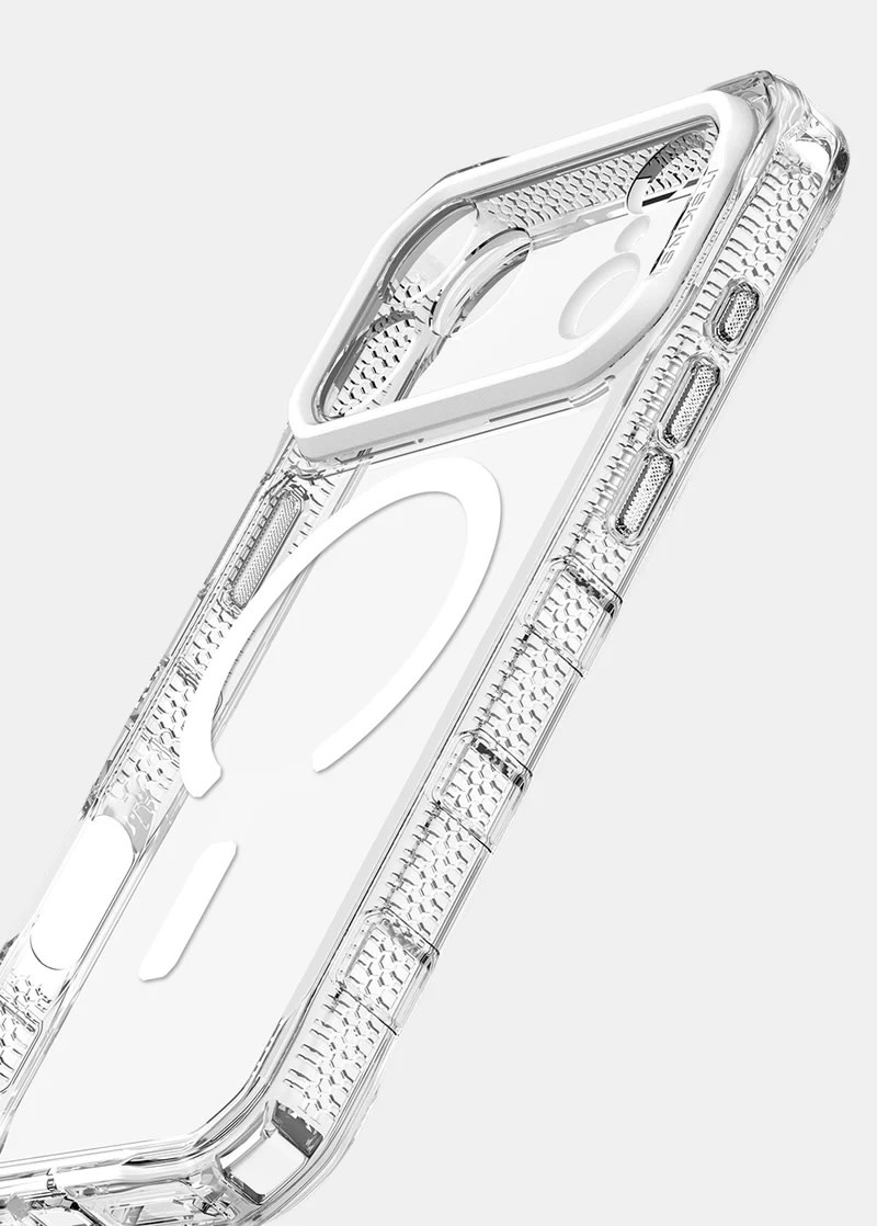 ItSkins Supreme R Clear Case with MagSafe for iPhone 17 Pro  - Transparent White Print