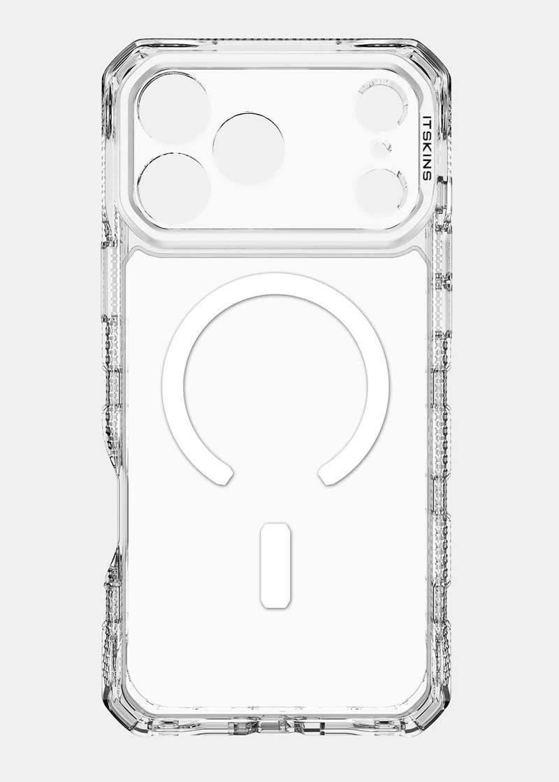 ItSkins Supreme R Clear Case with MagSafe for iPhone 17 Pro  - Transparent White Print