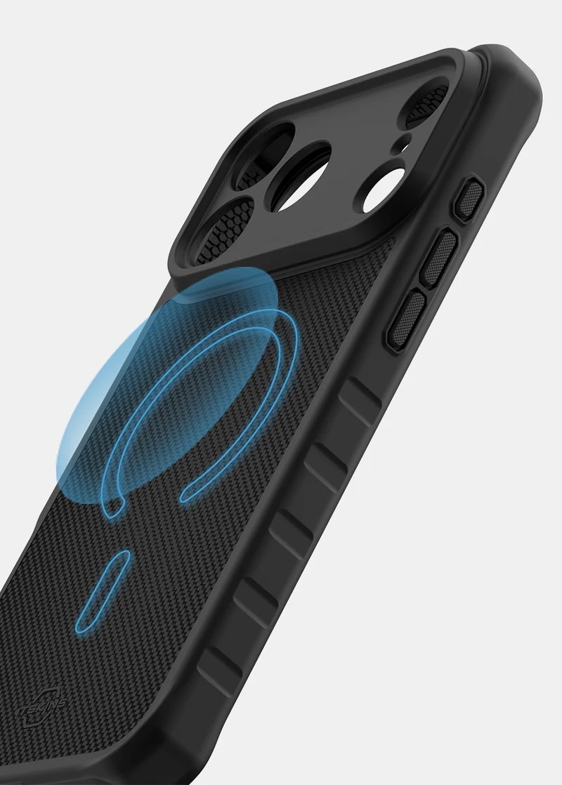 ItSkins Hybrid R Nylon Case with MagSafe for iPhone 17 Pro - Black