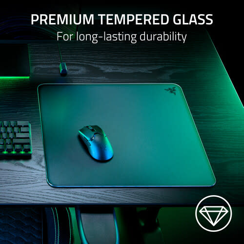 Razer Atlas Tempered Glass Mouse Mat (Black)