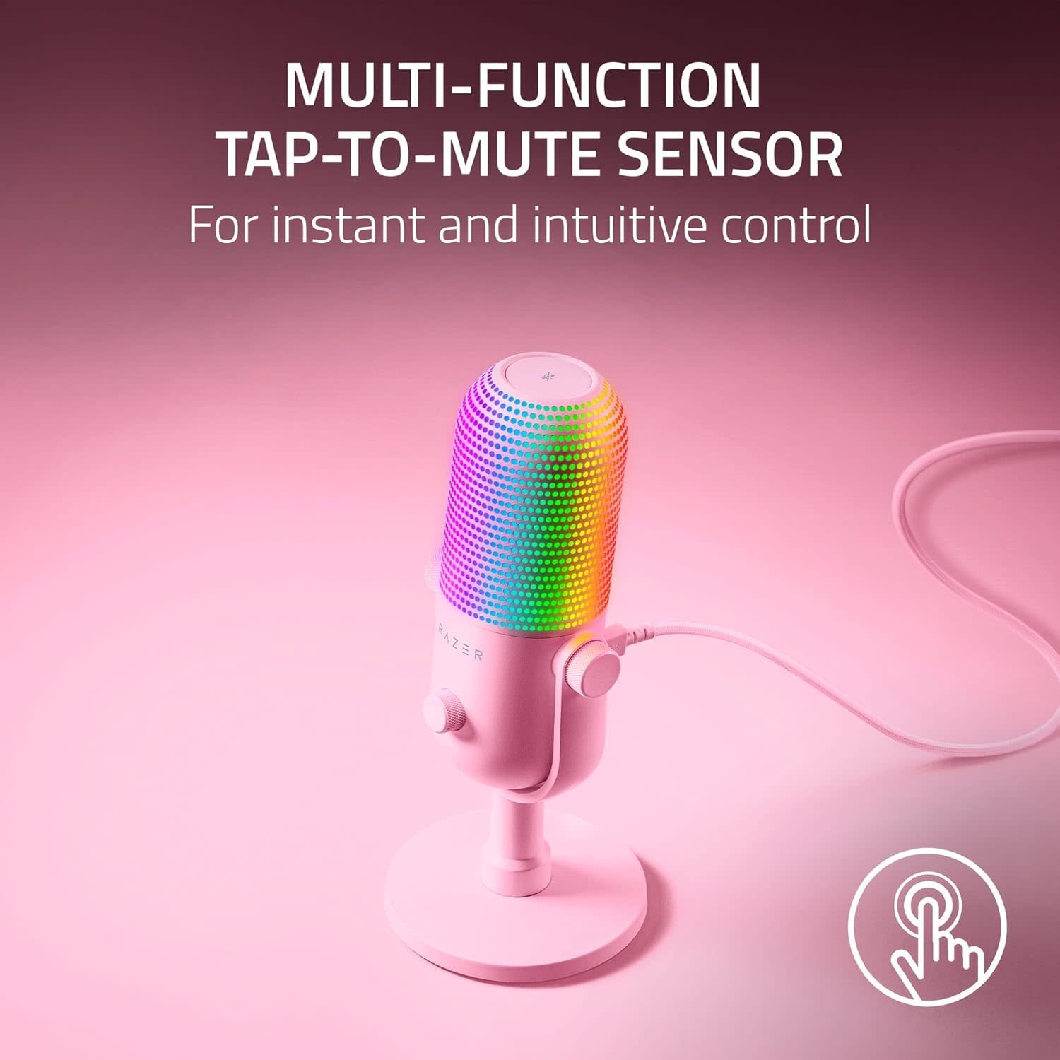 Razer Seiren V3 Chroma USB Condenser Microphone -Quartz